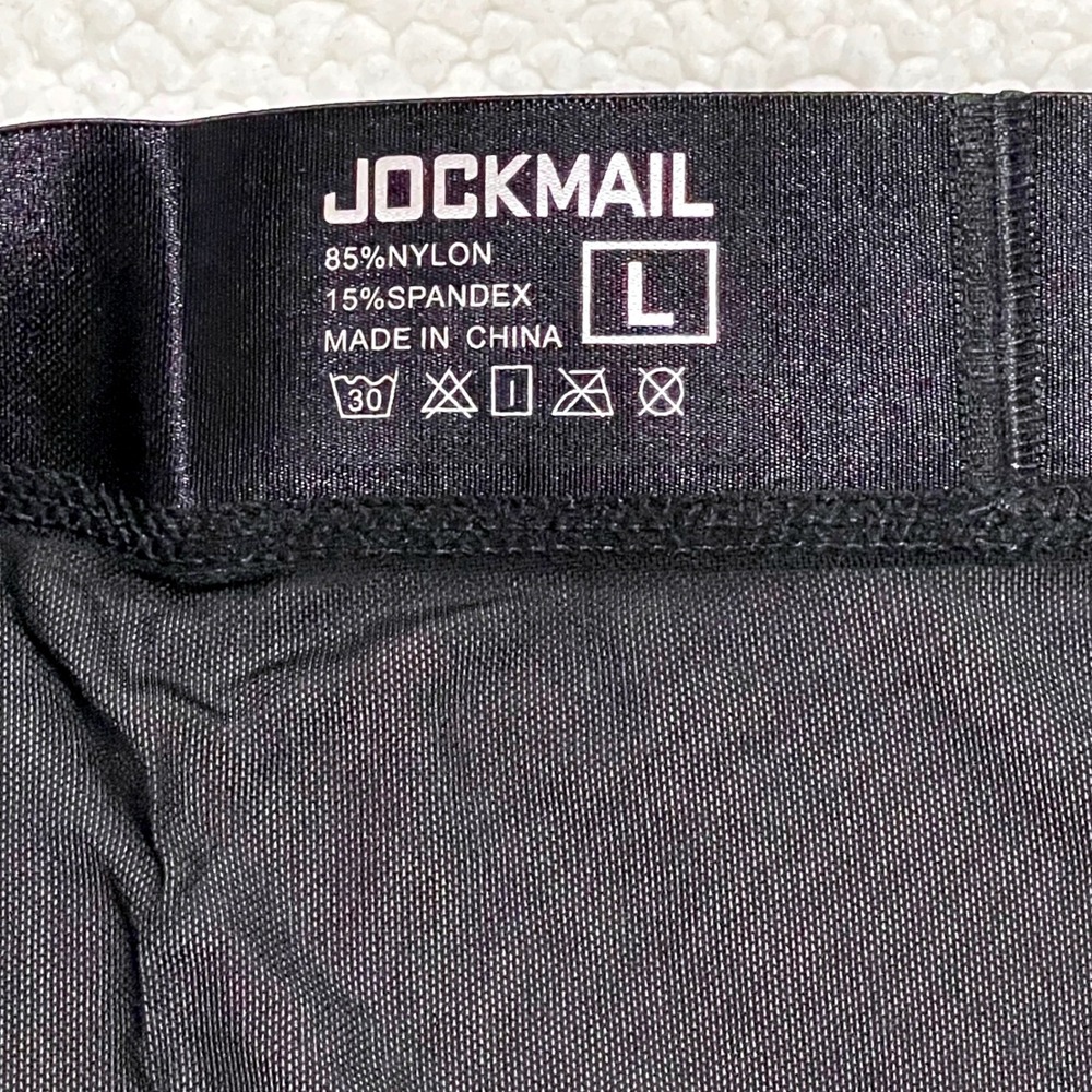 Jockmail Large (30-32) Mens Black Sheer Mesh Briefs Low Rise Underwear JM334 NEW - Picture 7 of 9